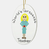 KRW World's Greatest Teacher Ornament (Links)