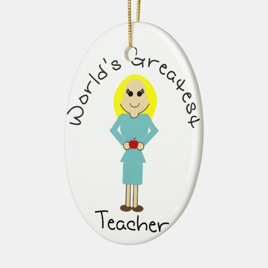 KRW World's Greatest Teacher Ornament (Links)