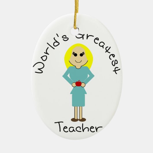 KRW World's Greatest Teacher Ornament (Voorkant)