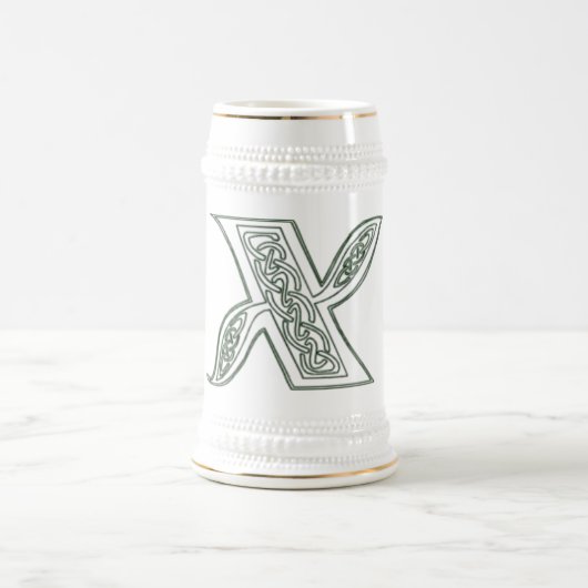 KRW - X - Celtic Monogrammed Stein Bierpul (Center)