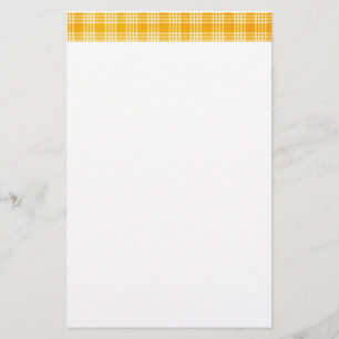 KRW Yellow Check Stationery Briefpapier
