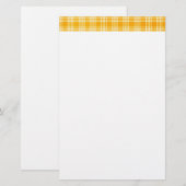 KRW Yellow Check Stationery Briefpapier (Voorkant / Achterkant)