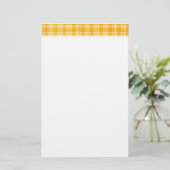 KRW Yellow Check Stationery Briefpapier (Staand voorkant)