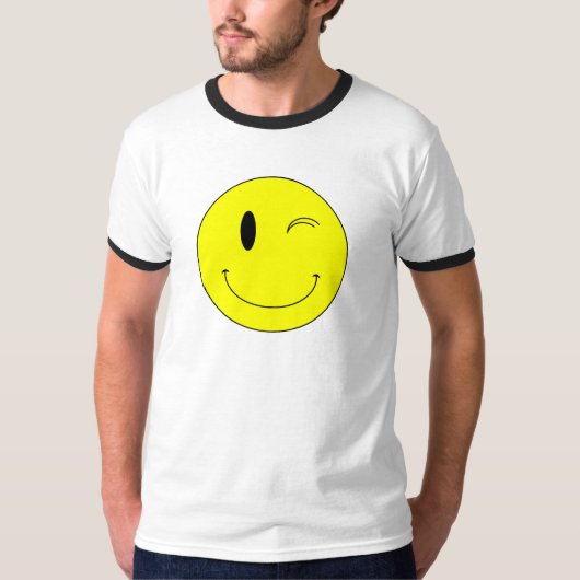 KRW Yellow Winking Face T-shirt (Voorkant)