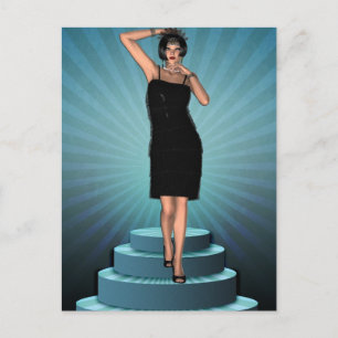 KRW zet de Ritz Deco Flapper aan Briefkaart