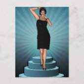 KRW zet de Ritz Deco Flapper aan Briefkaart (Voorkant)