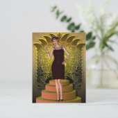 KRW zet de Ritz Deco Flapper II aan Briefkaart (Staand voorkant)