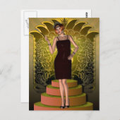 KRW zet de Ritz Deco Flapper II aan Briefkaart (Voorkant / Achterkant)