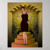 KRW zet de Ritz Deco Flapper II aan Poster (Voorkant)