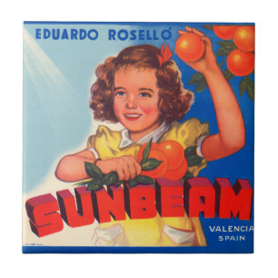 KRW  zonnebeugel Oranje Kratelabel Magnet Tegeltje