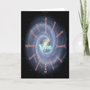 Kryon Galaxy Folded Holiday Card Feestdagen Kaart