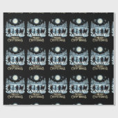 Kryptide Kerstmis Bigfoot Alien Mothman Inpakpapie Cadeaupapier (Vlak)