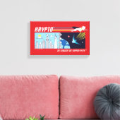 Krypto Buitenruimte naar Metropolis Canvas Afdruk (Insitu (Woonkamer))