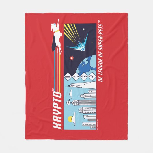 Krypto Buitenruimte naar Metropolis Fleece Deken (Voorkant)