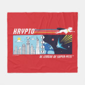 Krypto Buitenruimte naar Metropolis Fleece Deken (Voorkant (Horizontaal))