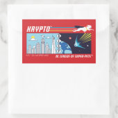 Krypto Buitenruimte naar Metropolis Rechthoekige Sticker (Tas)
