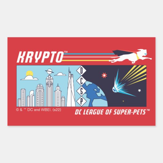 Krypto Buitenruimte naar Metropolis Rechthoekige Sticker (Voorkant)