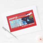Krypto Buitenruimte naar Metropolis Rechthoekige Sticker (Envelop)