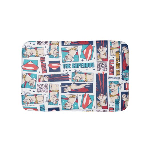 Krypto Comic Panel Pattern Badmat (Voorkant)