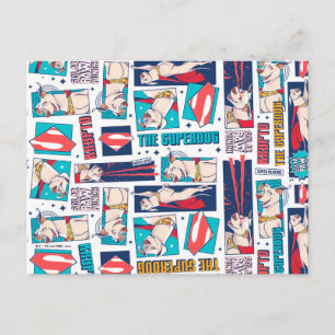 Krypto Comic Panel Pattern Briefkaart