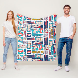 Krypto Comic Panel Pattern Fleece Deken