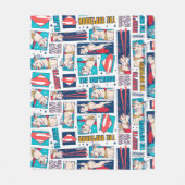 Krypto Comic Panel Pattern Fleece Deken (Voorkant)