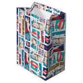 Krypto Comic Panel Pattern Medium Cadeauzakje (Achterkant Gekanteld)