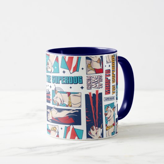 Krypto Comic Panel Pattern Mok (Voorkant rechts)