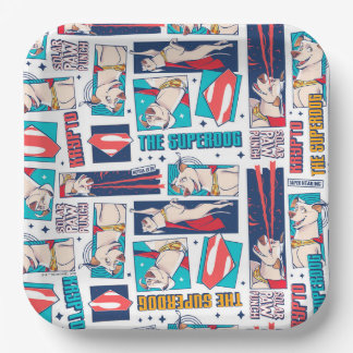 Krypto Comic Panel Pattern Papieren Bordje