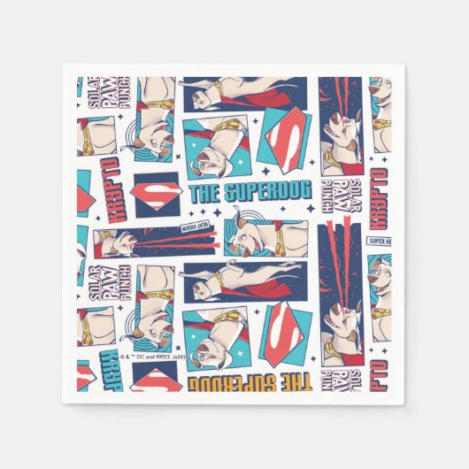 Krypto Comic Panel Pattern Servet (Voorkant)