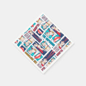 Krypto Comic Panel Pattern Servet (Hoek)