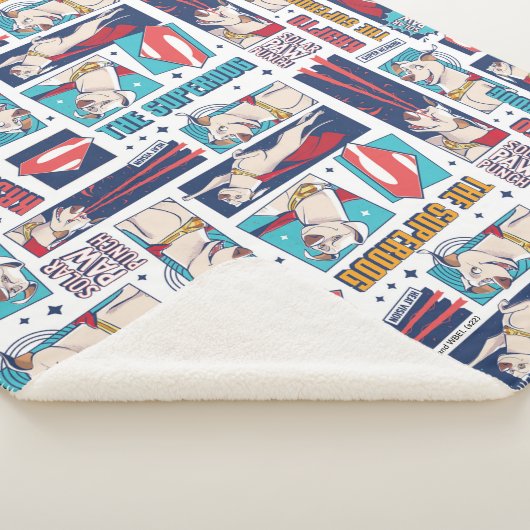 Krypto Comic Panel Pattern Sherpa Deken (3/4)