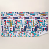 Krypto Comic Panel Pattern Strandlaken (Voorkant)