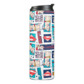 Krypto Comic Panel Pattern Thermosbeker (Gedraaid links)