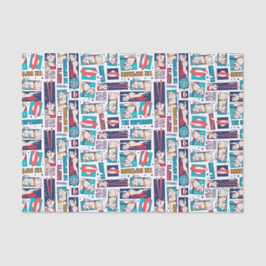 Krypto Comic Panel Pattern Tissuepapier (Voorkant)