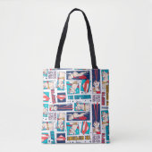 Krypto Comic Panel Pattern Tote Bag (Voorkant)
