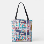 Krypto Comic Panel Pattern Tote Bag (Achterkant)