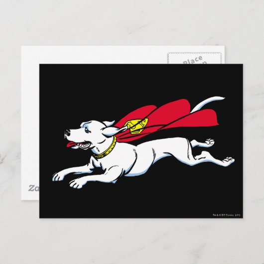 Krypto de hond briefkaart (Voorkant / Achterkant)