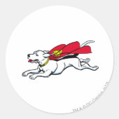 Krypto de hond ronde sticker (Voorkant)