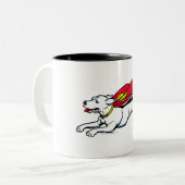 Krypto de hond tweekleurige koffiemok (Voorkant links)