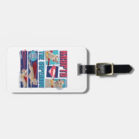 Krypto de Super-Dog Comic Panels Bagagelabel (Voorkant horizontaal)