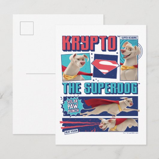 Krypto de Super-Dog Comic Panels Briefkaart (Voorkant / Achterkant)