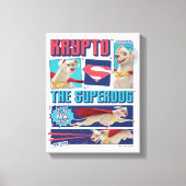 Krypto de Super-Dog Comic Panels Canvas Afdruk (Voorkant)