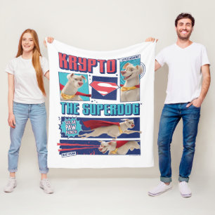 Krypto de Super-Dog Comic Panels Fleece Deken