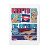 Krypto de Super-Dog Comic Panels Magneet (Verticaal)