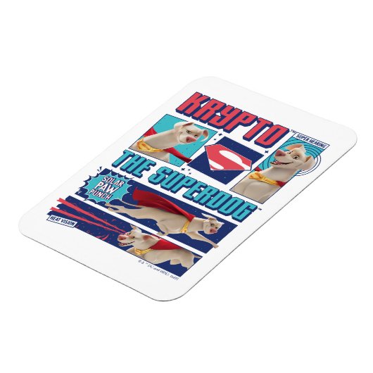 Krypto de Super-Dog Comic Panels Magneet (Linkerzijde)