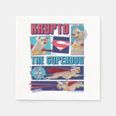 Krypto de Super-Dog Comic Panels Servet (Voorkant)