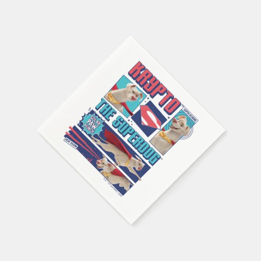 Krypto de Super-Dog Comic Panels Servet (Hoek)