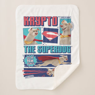 Krypto de Super-Dog Comic Panels Sherpa Deken