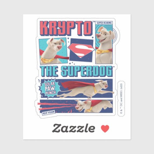 Krypto de Super-Dog Comic Panels Sticker (Vel)